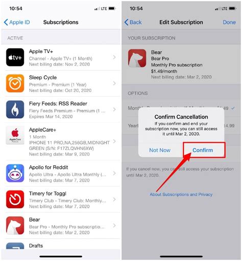 how to unsubscribe app iphone